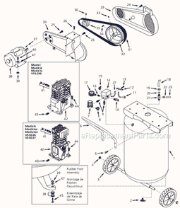Page A Diagram and Parts List for VS5026 2001 Campbell Hausfeld Compressor